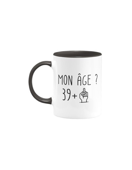 Tasse 40 ans drôle et originale ☕🖕 Soyez cool, amusant et intelligent avec cette tasse blanche et noire !