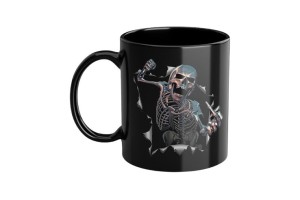 Mug en céramique squelette doigt d'honneur pour homme 2