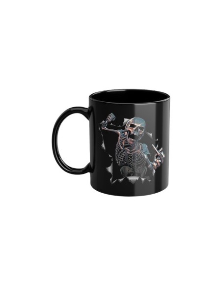 Mug en céramique squelette doigt d'honneur pour homme