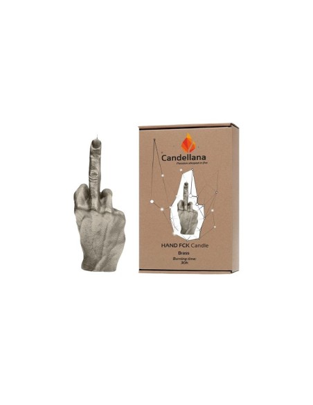 Bougie 20 cm cuivrée doigt d'honneur