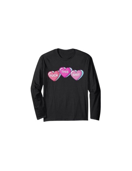 Pyjama pull à manche longue noir "Fuck This Shit"