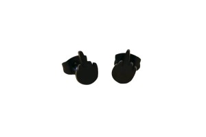 Boucles d'oreilles couleur noires doigt d'honneur 2