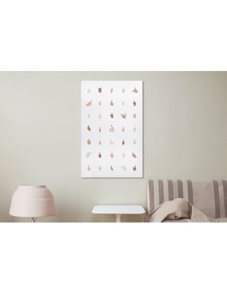 Tableau toile illustration doigts d'honneurs