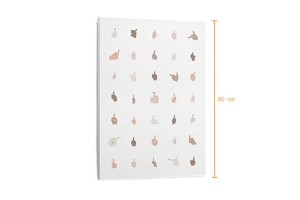 Tableau toile illustration doigts d'honneurs 2