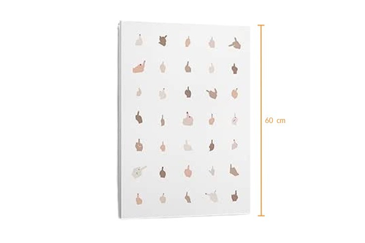 Tableau toile illustration doigts d'honneurs