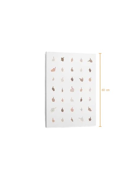 Tableau toile illustration doigts d'honneurs