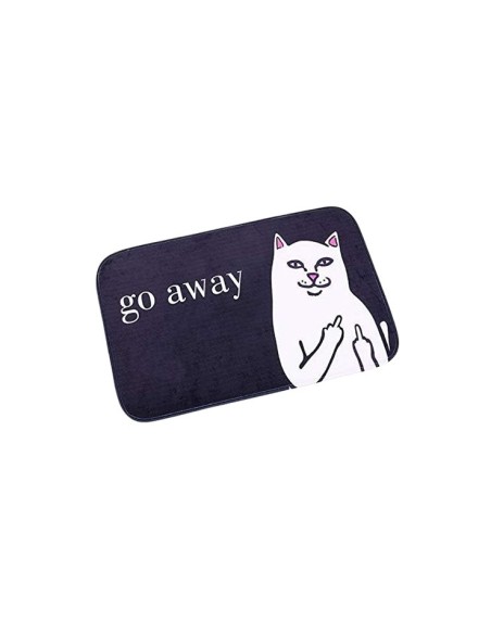 Tapis de salle de bain anti-dérapant chat doigt d'honneur noir 40x60cm