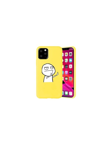 Coque de protection souple avec motif troll face doigt d'honneur pour Iphone 13 Mini