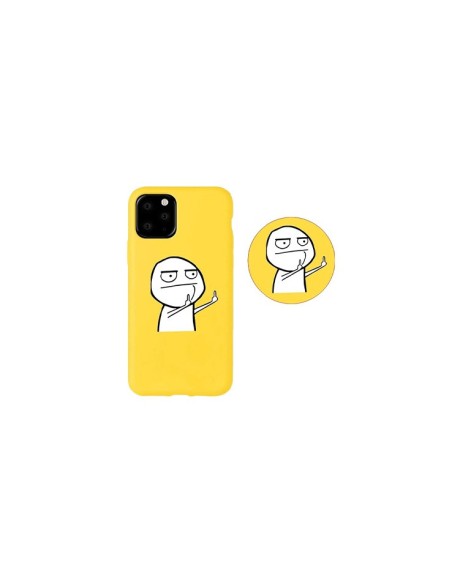 Coque de protection souple avec motif troll face doigt d'honneur pour Iphone 13 Mini