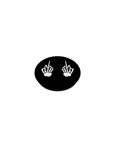 Bouton halloween pression PopSockets squelette doigt d'honneur