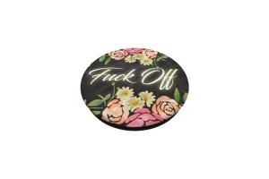 Support à motif fleuris Fuck Off pliable téléphone PopGrip 2