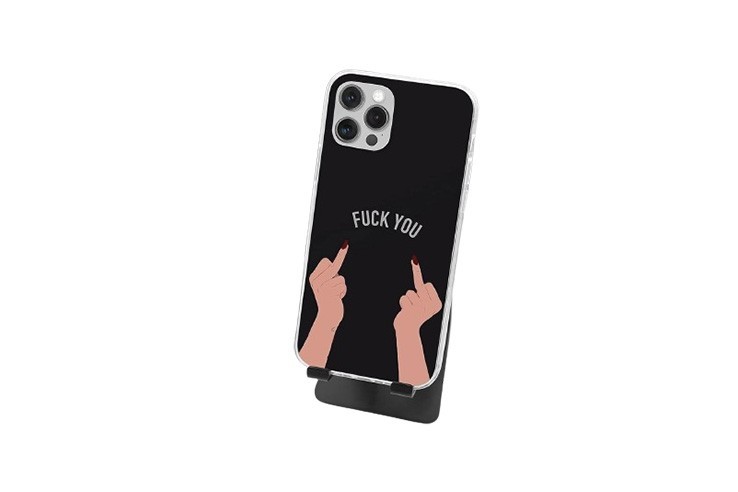 Coque fine et flexible doigt d'honneur "Fuck You" pour Samsung A12