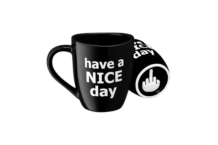 Tasse Mug Noir Doigt d'Honneur 🖕 Affirmez-vous avec style et humour !