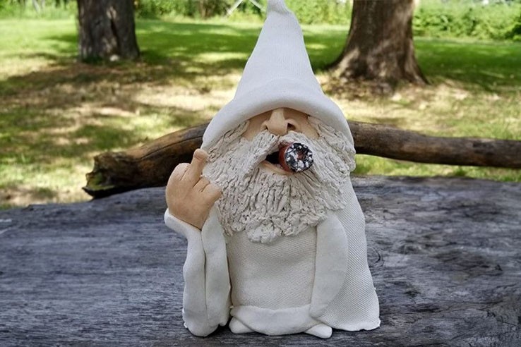 Gobelin nain fuck en fumant un joint - 10cm