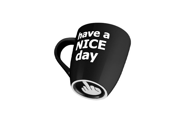 Tasse Mug Noir Doigt d'Honneur 🖕 Affirmez-vous avec style et humour !