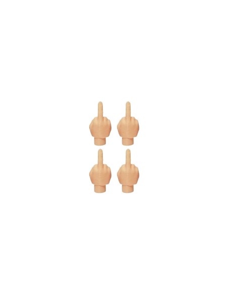 Lot de 4 capuchons pour pneus de voiture doigt d'honneur beige