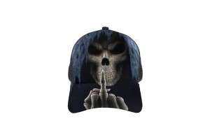 Casquette style trucker pour homme squelette doigt d'honneur halloween 2