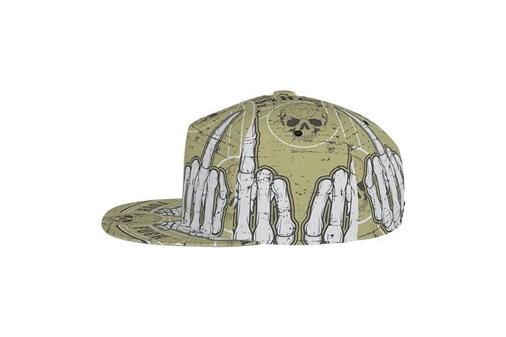 Casquette de baseball style Hip Hop squelette fuck doigt d'honneur unisexe