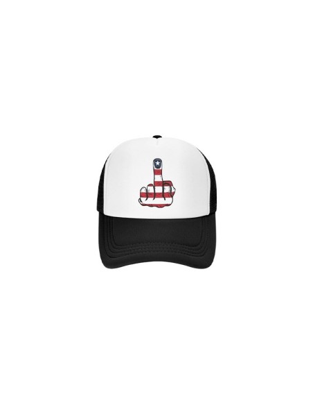 Casquette réglable doigt d'honneur drapeau USA style trucker