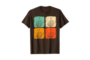 Tee-shirt doigt d'honneur marron rétro pour homme ➡️ Osez l'audace !