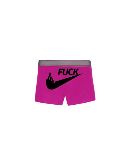 Boxer rigolo rose à motif doigt d'honneur FUCK
