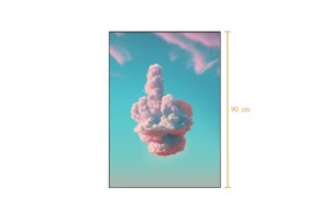 Tableau décoration nuage doigt d'honneur (60x90cm) 2