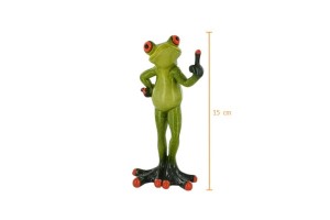 Statue grenouille doigt d'honneur 2