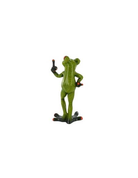 Statue grenouille doigt d'honneur