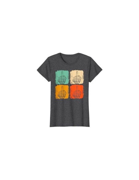 Tee-shirt doigt d'honneur gris chiné pour femme ➡️ drôle et fun réunis