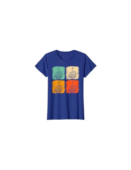 🖕 Tee-shirt bleu royal femme motif doigt d'honneur : affirmez votre style de folie !