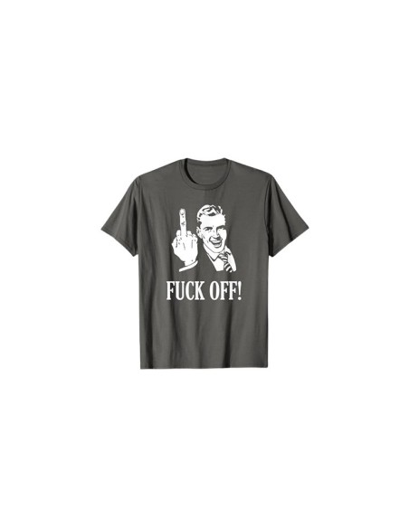 Tshirt inscription Fuck Off gris pour homme
