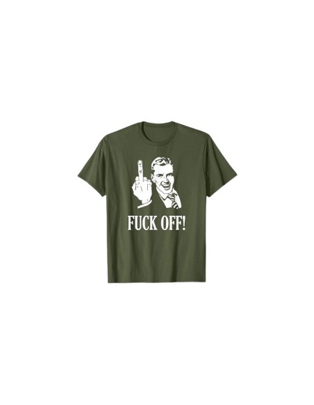 Tee-shirt à manche courte homme doigt d'honneur Fuck Off vert