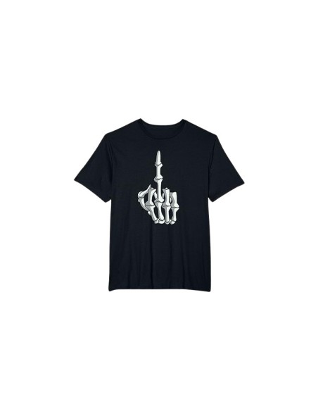 Tee-shirt homme grande taille - Motif main de squelette doigt d'honneur 😎