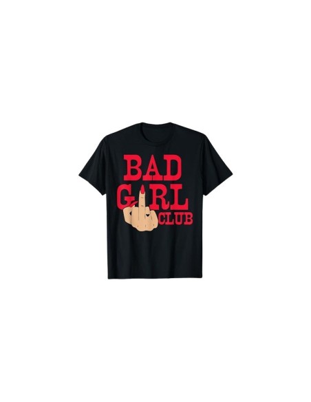 Tee-shirt Bad Girl Club noir pour femme : Soyez cool, amusante et rebelle ! 🤘