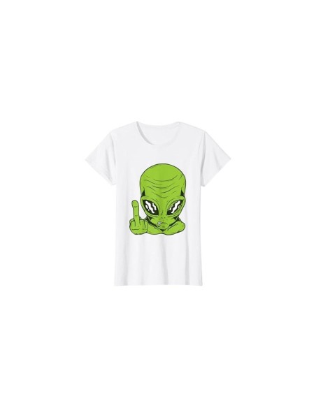 Tee-shirt femme alien doigt d'honneur 🌟 Fun, tendance et stylé !