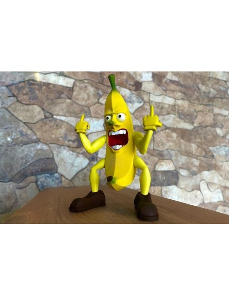 Figurine drôle banane doigt d'honneur