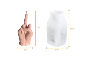 Moule en silicone pour bougie doigt d'honneur 2