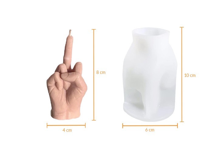 Moule en silicone pour bougie doigt d'honneur