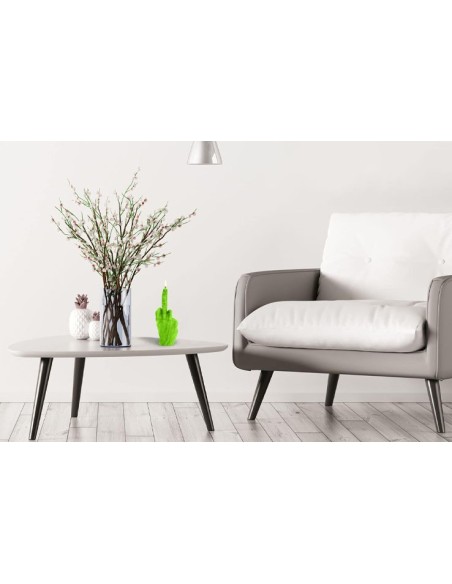 Bougie verte taille réelle 20 cm doigt d'honneur