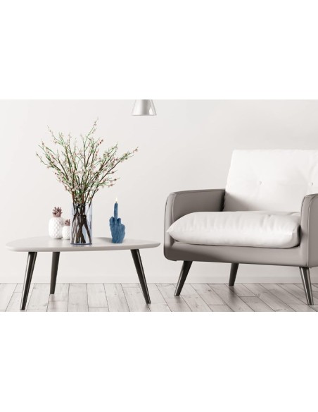 Bougie doigt d'honneur 20cm bleue - Décoration insolite et originale