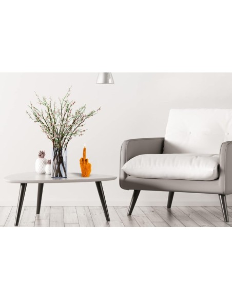 Bougie doigt du milieu orange 20 cm