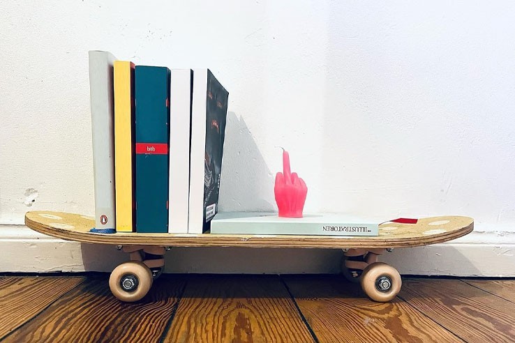 Lot de 4 bougies doigt d'honneur rose, vert, orange, jaune