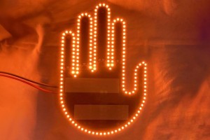 Lumière doigt pour la voiture avec 3 signes drôle de la main 2