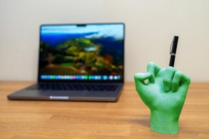 Porte-stylo décoration vert doigt d'honneur 2